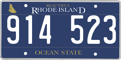 RI license plate 914523