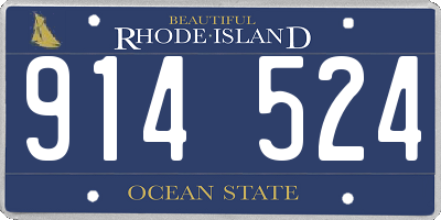 RI license plate 914524