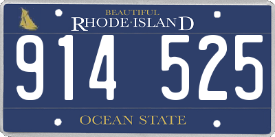 RI license plate 914525