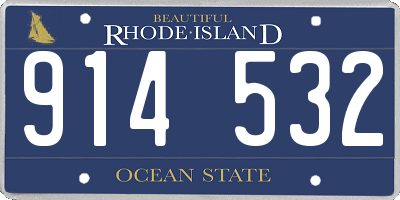 RI license plate 914532
