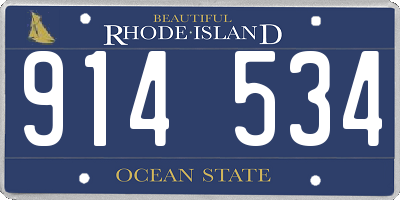RI license plate 914534