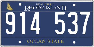 RI license plate 914537