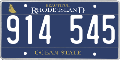 RI license plate 914545