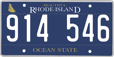 RI license plate 914546