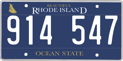 RI license plate 914547
