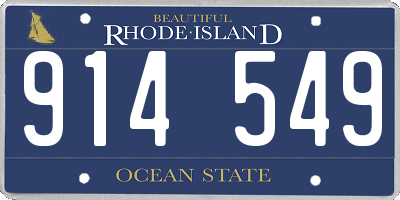 RI license plate 914549