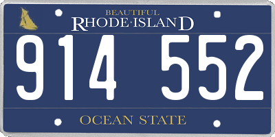 RI license plate 914552