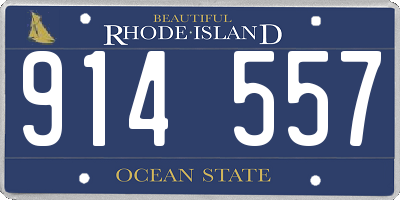 RI license plate 914557