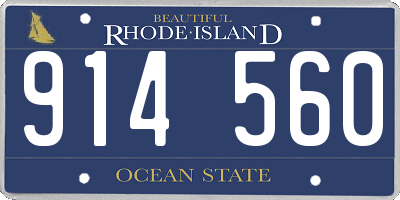 RI license plate 914560