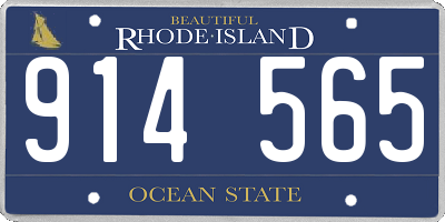 RI license plate 914565
