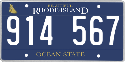 RI license plate 914567