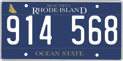 RI license plate 914568