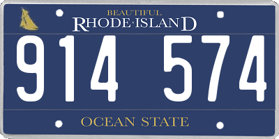 RI license plate 914574