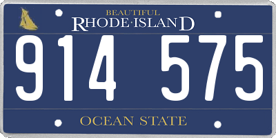 RI license plate 914575