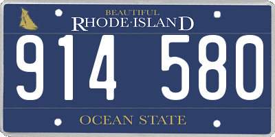 RI license plate 914580