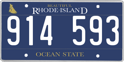 RI license plate 914593