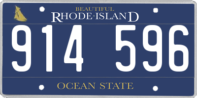RI license plate 914596