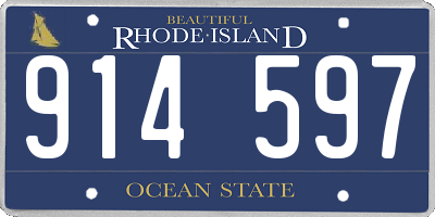 RI license plate 914597