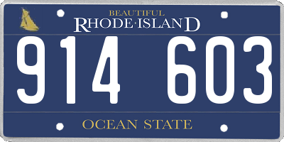 RI license plate 914603