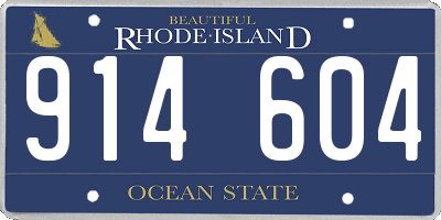 RI license plate 914604