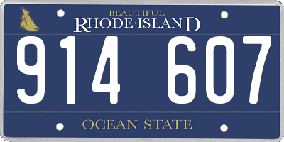 RI license plate 914607
