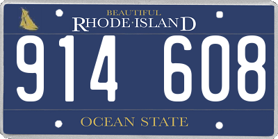 RI license plate 914608