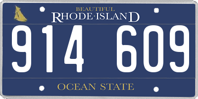 RI license plate 914609
