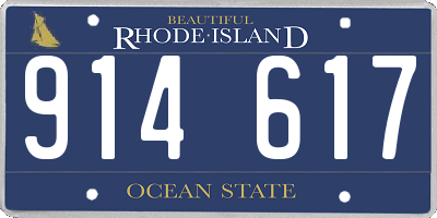 RI license plate 914617