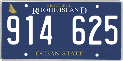 RI license plate 914625
