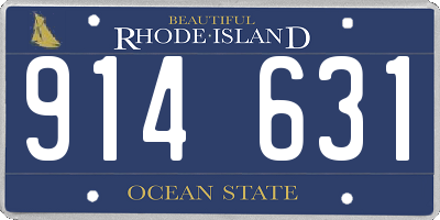 RI license plate 914631