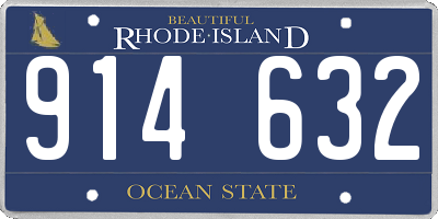 RI license plate 914632
