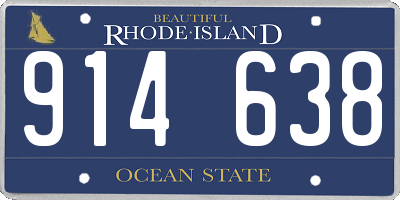 RI license plate 914638