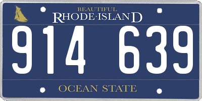 RI license plate 914639