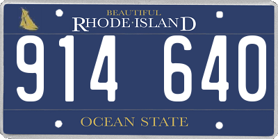 RI license plate 914640