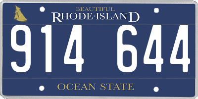 RI license plate 914644