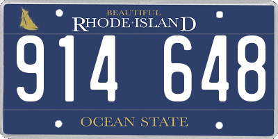 RI license plate 914648