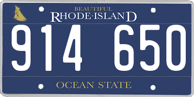 RI license plate 914650