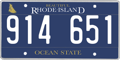 RI license plate 914651