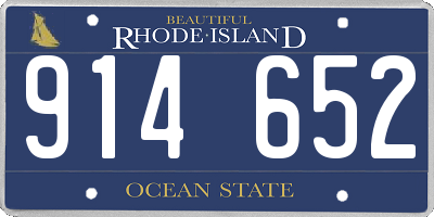 RI license plate 914652