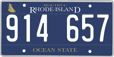 RI license plate 914657