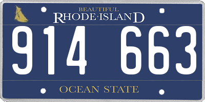 RI license plate 914663