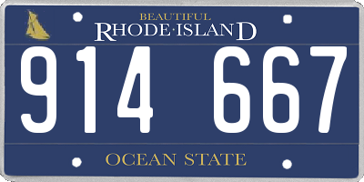 RI license plate 914667