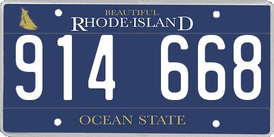 RI license plate 914668