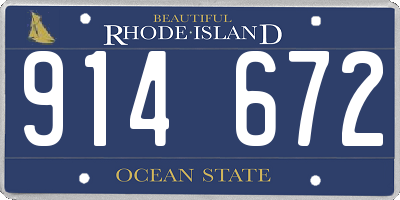 RI license plate 914672