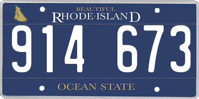 RI license plate 914673