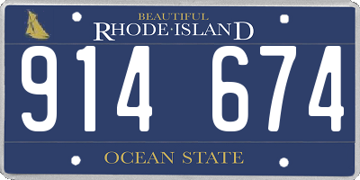 RI license plate 914674