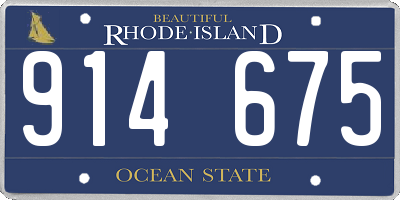 RI license plate 914675