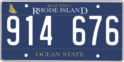 RI license plate 914676