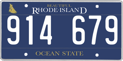 RI license plate 914679