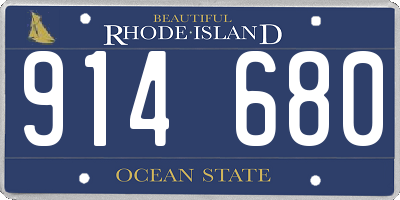 RI license plate 914680